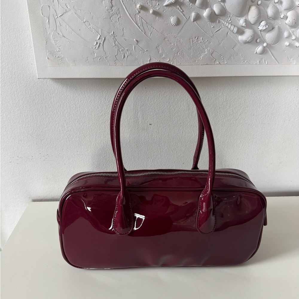 Urban Expressions Glossy Burgundy Handbag